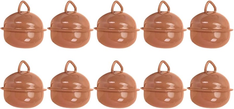 Light Brown Christmas Tree Hanging Bells 10PCS for Crafts Party Decorations - Image 3